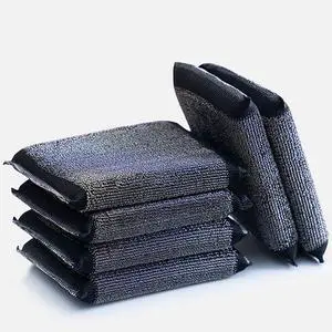 Steel Wool Scrubber Dish Sponges - Kitchen Scrubbing Pads Pot Scrubber for Kitchen Non Scratch, Soft and Fast sponges for Cleaning (6 Pack) Steel Wool Scrubber Dish Sponges - Kitchen Scrubbing Pads Pot Scrubber for Kitchen Non Scratch, Soft and Fast sponges for Cleaning (6 Pack)