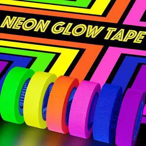 6 Rolls Neon Gaffer Cloth Tape - 0.6 in x 16.5 ft 6 Rolls Neon Gaffer Cloth Tape - 0.6 in x 16.5 ft