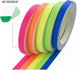 AISEY Neon Gaffer Cloth Tape, Fluorescent Colors Pro Gaff Tape UV Blacklight Tape for UV Party 0.6 inch x 16.5 feet, 5 Pack AISEY Neon Gaffer Cloth Tape, Fluorescent Colors Pro Gaff Tape UV Blacklight Tape for UV Party 0.6 inch x 16.5 feet, 5 Pack
