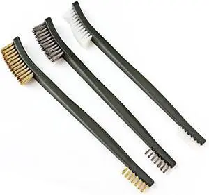 Mini Wire Brush Set, Paint and Dirt Remover, Cleaning Welding Slag and Rust, Handy Steel / Nylon / Brass Brush Suitable for Cleaning Paint / Dirt (3) Mini Wire Brush Set, Paint and Dirt Remover, Cleaning Welding Slag and Rust, Handy Steel / Nylon / Brass Brush Suitable for Cleaning Paint / Dirt (3)