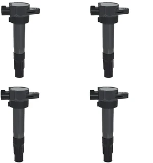 Four ignition coils, 33400-51K40, black connector, standard goods. Four ignition coils, 33400-51K40, black connector, standard goods.