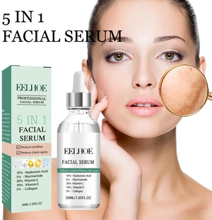 Tightens Skin & Reduces Wrinkles, 5-in-1 Anti-Aging Facial Serum Tightens Skin & Reduces Wrinkles, 5-in-1 Anti-Aging Facial Serum