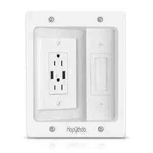 in Wall Cable Management Kit for TV, Recessed Outlet with USB, TV Cable Hider Wall Kit, Wall Cable Management for Low Voltage, TV Cord Hider for Wall Mounted TV, White in Wall Cable Management Kit for TV, Recessed Outlet with USB, TV Cable Hider Wall Kit, Wall Cable Management for Low Voltage, TV Cord Hider for Wall Mounted TV, White