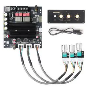 T100HS-W Power Amplifier Board Bluetooth5.2 TPA3221 Chip 2.0 Channel 100W×2,Audio Power Amplifier with Front Panel T100HS-W Power Amplifier Board Bluetooth5.2 TPA3221 Chip 2.0 Channel 100W×2,Audio Power Amplifier with Front Panel