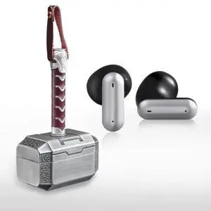 Wireless Earbuds with Thor Hammer Wireless Charging Case,5.3 Bluetooth Ear Buds Light-Weight Headphones,Novelty Gifts for Men Wireless Earbuds with Thor Hammer Wireless Charging Case,5.3 Bluetooth Ear Buds Light-Weight Headphones,Novelty Gifts for Men