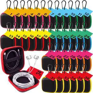 36 Pack Numbered Earbud Cases for Classroom, Student Earphones Storage Organizer Pouches with Color Number Cards, Portable EVA Earbud Holder for Teachers Students, Back to School Classroom Supplies 36 Pack Numbered Earbud Cases for Classroom, Student Earphones Storage Organizer Pouches with Color Number Cards, Portable EVA Earbud Holder for Teachers Students, Back to School Classroom Supplies