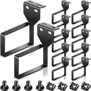 10 Pieces Vertical Cable Management D Ring 2.4 x 4 x 4 Inches Wire Organizer Metal Cable Rack for Patch Cables, Fiber Optic, Power Cords, Black 10 Pieces Vertical Cable Management D Ring 2.4 x 4 x 4 Inches Wire Organizer Metal Cable Rack for Patch Cables, Fiber Optic, Power Cords, Black