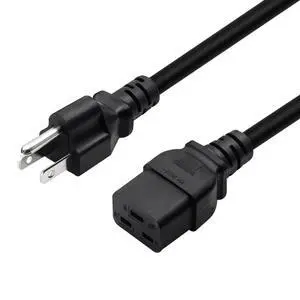 3.2ft/1M Nema 5-15P to IEC320 C19 Power Cable | Power Line for PDU/UPS, UL Listed & RoHS compliant,American Standard 5-15P Male to C19, Three Horizontals 16A Female Plug 3.2ft/1M Nema 5-15P to IEC320 C19 Power Cable | Power Line for PDU/UPS, UL Listed & RoHS compliant,American Standard 5-15P Male to C19, Three Horizontals 16A Female Plug