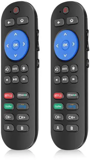 2 Pc Programmed Replacement Remote for Roku with Volume Key - All in One Remotes Control for Roku Express 4K+, Premiere/+, Ultra, 1 2 3 4, and Vizio TV Extra with 9 Learning Keys (Not for Stick) 2 Pc Programmed Replacement Remote for Roku with Volume Key - All in One Remotes Control for Roku Express 4K+, Premiere/+, Ultra, 1 2 3 4, and Vizio TV Extra with 9 Learning Keys (Not for Stick)