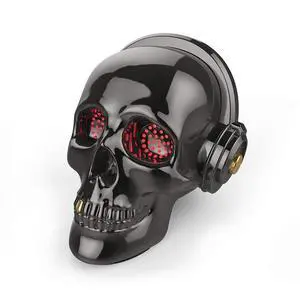 Skull Bluetooth Speaker Novelty Skeleton Unique Wireless Portable Speakers with Eyes Lights Halloween Decoration (Gray) Skull Bluetooth Speaker Novelty Skeleton Unique Wireless Portable Speakers with Eyes Lights Halloween Decoration (Gray)