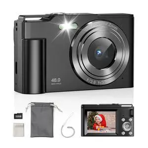 Digital Camera for Kids, FHD 1080P Point and Shoot Children's Camera with 16X Digital Zoom, Anti-Shake, Flash, 32GB Card, Portable Compact Travel Camera for Boys, Girls (Black) Digital Camera for Kids, FHD 1080P Point and Shoot Children's Camera with 16X Digital Zoom, Anti-Shake, Flash, 32GB Card, Portable Compact Travel Camera for Boys, Girls (Black)