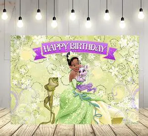 Princess Tiana Backdrop for Birthday Party Supplies Photo Backgrounds Princess and The Frog Birthday Theme Baby Shower Banner 59x38in Princess Tiana Backdrop for Birthday Party Supplies Photo Backgrounds Princess and The Frog Birthday Theme Baby Shower Banner 59x38in