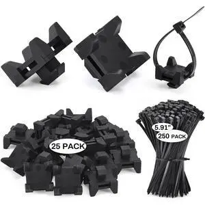 12316, 15 and 40 Series Nylon Cable Zip Tie Mounting Block Compatible with 8020 Cable Tie Mount for Wire Management (25 Set) 12316, 15 and 40 Series Nylon Cable Zip Tie Mounting Block Compatible with 8020 Cable Tie Mount for Wire Management (25 Set)