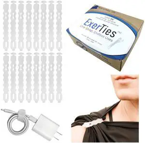 Silicone Shirt Sleeve Ties - Made in Maine USA - Medical Grade Cord Ties - Endless Uses for Cords, iPhones & More - Reusable Cable Ties (16 Pack) (Clear) Silicone Shirt Sleeve Ties - Made in Maine USA - Medical Grade Cord Ties - Endless Uses for Cords, iPhones & More - Reusable Cable Ties (16 Pack) (Clear)