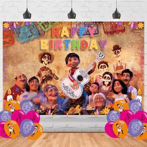 Coco Birthday Decorations,Cartoon Movie Backdrops for Party Decorations Supplies,Anime Happy Birthday Banner Backdrop for Party Supplies (5x3ft) Coco Birthday Decorations,Cartoon Movie Backdrops for Party Decorations Supplies,Anime Happy Birthday Banner Backdrop for Party Supplies (5x3ft)