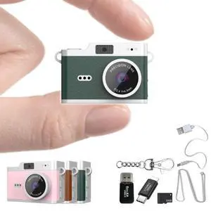 Keychain Digital Camera,Mini Digital Camera with 32GB Card,Video Recording,Bag Charms,Compact Micro Thumb Camera,Photography Cameras for Beginners Teens and Adults (Green) Keychain Digital Camera,Mini Digital Camera with 32GB Card,Video Recording,Bag Charms,Compact Micro Thumb Camera,Photography Cameras for Beginners Teens and Adults (Green)