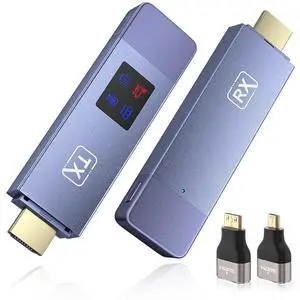 Wireless HDMI kit Delivers Seamless 4K Video Transmission up to 1080p Output, Featuring Dual-Band 2.4G/5G connectivity & Plug-Play Function for Easy Streaming Between Your Devices & displays Wireless HDMI kit Delivers Seamless 4K Video Transmission up to 1080p Output, Featuring Dual-Band 2.4G/5G connectivity & Plug-Play Function for Easy Streaming Between Your Devices & displays