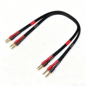 Banana Plug to Banana Plug Speaker Cable, 12awg tinned Oxygen Free Copper (OFC) Silicone Rubber Cable (1.5FT) Banana Plug to Banana Plug Speaker Cable, 12awg tinned Oxygen Free Copper (OFC) Silicone Rubber Cable (1.5FT)