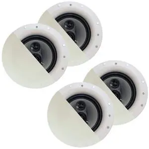 Acoustic Audio CSic84 Frameless in Ceiling 8" Speaker 2 Pair Pack 3 Way Home Theater Speakers Acoustic Audio CSic84 Frameless in Ceiling 8" Speaker 2 Pair Pack 3 Way Home Theater Speakers