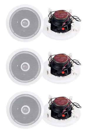 PDIC60 6.5 Inch 250 Watt 2 Way in Wall/Ceiling Home Speaker System (3 Pair) PDIC60 6.5 Inch 250 Watt 2 Way in Wall/Ceiling Home Speaker System (3 Pair)