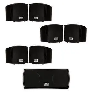 Acoustic Audio AA321B and AA32CB Mountable Indoor Speakers Home Theater 7 Speaker Set Acoustic Audio AA321B and AA32CB Mountable Indoor Speakers Home Theater 7 Speaker Set