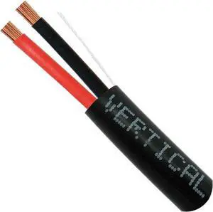 12AWG 2 Conductor Audio Cable CL3, CMR Rated - 500ft Black 12AWG 2 Conductor Audio Cable CL3, CMR Rated - 500ft Black