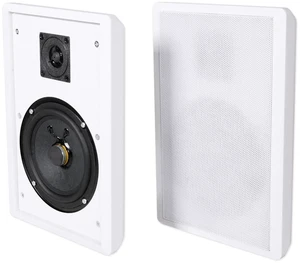 RockSlim White 5.25" Home Theater Wall Mount Speakers, Pair 240W Peak, 80W RMS, Slim 1.38" Design, Easy Wall Mount, 0.5" Mylar Tweeters, White Finish RockSlim White 5.25" Home Theater Wall Mount Speakers, Pair 240W Peak, 80W RMS, Slim 1.38" Design, Easy Wall Mount, 0.5" Mylar Tweeters, White Finish