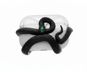 The Snake Case 3D Cover Compatible with AirPods Pro Case 3rd Generation. Distinctive Aesthetic, Gemstone Light Head, Detail Sculpting, Compatible with AirPods Pro 3, Mystery Black The Snake Case 3D Cover Compatible with AirPods Pro Case 3rd Generation. Distinctive Aesthetic, Gemstone Light Head, Detail Sculpting, Compatible with AirPods Pro 3, Mystery Black