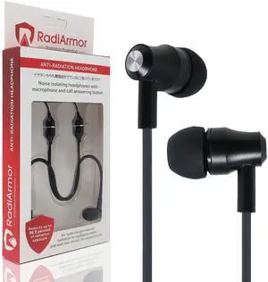 Anti-Radiation Air Tube Headphones with Microphone Reduce RF to Negligible Levels (Black) Anti-Radiation Air Tube Headphones with Microphone Reduce RF to Negligible Levels (Black)
