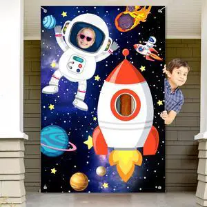 Photo Booth Prop Outer Space Theme Party Decorations Backdrop Astronaut Face Rocket Ship Birthday Decor Supplies 59 x 39 in Space Banner Vbs Galaxy Planet Starry Photograph Background for Kids Photo Booth Prop Outer Space Theme Party Decorations Backdrop Astronaut Face Rocket Ship Birthday Decor Supplies 59 x 39 in Space Banner Vbs Galaxy Planet Starry Photograph Background for Kids