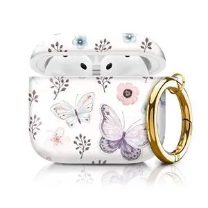 Compatible with AirPods 4th Generation Case 2024, Shockproof Cover with Golden Buckle for Women & Girls, Protective Anti-Drop Design(Cute Boho Butterfly) Compatible with AirPods 4th Generation Case 2024, Shockproof Cover with Golden Buckle for Women & Girls, Protective Anti-Drop Design(Cute Boho Butterfly)