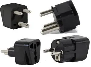 US to South Africa Travel Adapter Plug for USA/Universal to Africa Type M N D E (C/F) AC Power Plugs Pack of 4 US to South Africa Travel Adapter Plug for USA/Universal to Africa Type M N D E (C/F) AC Power Plugs Pack of 4