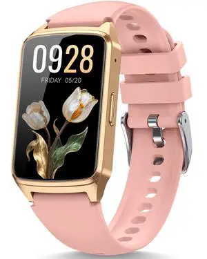 Fitness Smart Watch for Women Men, Step Counter Pedometer for iOS iPhone Android, IP68 Waterproof Activity Tracker with Calorie and Sleep Monitor, 110+ Sport Modes Smartwatch (Gold-Pink) Fitness Smart Watch for Women Men, Step Counter Pedometer for iOS iPhone Android, IP68 Waterproof Activity Tracker with Calorie and Sleep Monitor, 110+ Sport Modes Smartwatch (Gold-Pink)