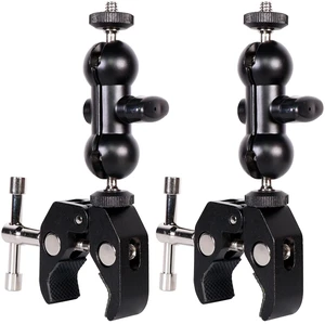Cool Dual Ball head Magic Arm Adapter Camera Clamp Mount Super Clamp with 1/4 and 3/8 Thread, for DSLR Camera Rig, LED Light, Flash Light, Action Cam, 2Pack Cool Dual Ball head Magic Arm Adapter Camera Clamp Mount Super Clamp with 1/4 and 3/8 Thread, for DSLR Camera Rig, LED Light, Flash Light, Action Cam, 2Pack