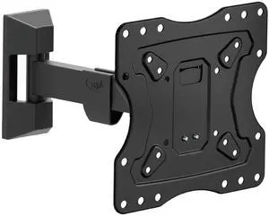 Full Motion TV Wall Mount, 12"-42" TVs up to 66.1 lbs, Swivel, Tilt, 10" Reach, VESA 75x75 to 200x200mm, Pre-Assembled, Bubble Level, Carbon Steel, Black Full Motion TV Wall Mount, 12"-42" TVs up to 66.1 lbs, Swivel, Tilt, 10" Reach, VESA 75x75 to 200x200mm, Pre-Assembled, Bubble Level, Carbon Steel, Black