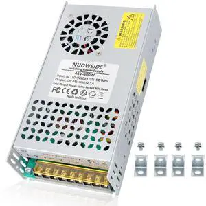 DC 48V 12.5A 600W Power Supply 110V AC to DC 48V Converter | 12.5A 600W Power Supply Adapter for 48V Drive Sensor Lamp Meter Controller Servos Electric Motor and More DC 48V 12.5A 600W Power Supply 110V AC to DC 48V Converter | 12.5A 600W Power Supply Adapter for 48V Drive Sensor Lamp Meter Controller Servos Electric Motor and More