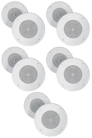 MC80 Metal 8" 70V/25V Commercial in-Ceiling Speakers, 10-Pack | 8 Woofer, Adjustable Taps 5W, 2.5W, 1W, 0.5W, Steel Grilles, Off-White, Flush Ceiling Mount MC80 Metal 8" 70V/25V Commercial in-Ceiling Speakers, 10-Pack | 8 Woofer, Adjustable Taps 5W, 2.5W, 1W, 0.5W, Steel Grilles, Off-White, Flush Ceiling Mount