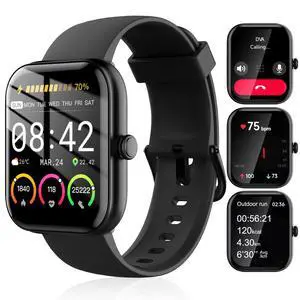 Smart Watches for Women Android/iPhone, IP68 Waterproof Fitness Tracker with Bluetooth Calls(Answer&Make), Activity Pedometer/Heart Rate/SpO2 Monitor/100+ Sports Model (W20 Black) Smart Watches for Women Android/iPhone, IP68 Waterproof Fitness Tracker with Bluetooth Calls(Answer&Make), Activity Pedometer/Heart Rate/SpO2 Monitor/100+ Sports Model (W20 Black)