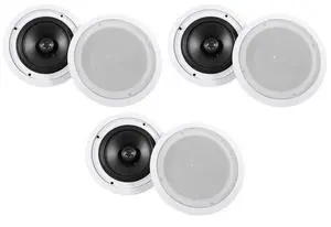 HC85 White 8" Ceiling Home Audio Speakers, 8 Ohm, 2-Way, 6-Pack | 700W Peak / 240W RMS, Swivel Tweeter, Polypropylene Cone, Flush Mount, Paintable Grills, Rubber Surround, Mylar Dome, 89 dB HC85 White 8" Ceiling Home Audio Speakers, 8 Ohm, 2-Way, 6-Pack | 700W Peak / 240W RMS, Swivel Tweeter, Polypropylene Cone, Flush Mount, Paintable Grills, Rubber Surround, Mylar Dome, 89 dB