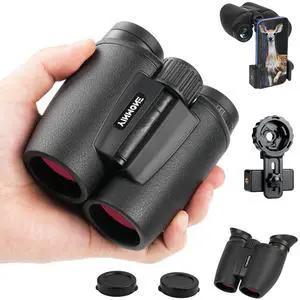12x30 Compact Binoculars for Adults Kids, HD High Powered Binocular | Small Binoculars for Bird Watching Cruise Travel, with Phone Adapter, BAK4 Prism, Waterproof Lightweight Pocket Binoculars 12x30 Compact Binoculars for Adults Kids, HD High Powered Binocular | Small Binoculars for Bird Watching Cruise Travel, with Phone Adapter, BAK4 Prism, Waterproof Lightweight Pocket Binoculars