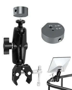 Starlink Mini Clamp Mount, Aluminum Starlink Mini Pole Mount Compatible with New and Traditional Pipe Adapters, Adjustable Clamp Bracket Fits Starlink Mini for RV /Roof Rack / Yacht / Camper / Balcony Starlink Mini Clamp Mount, Aluminum Starlink Mini Pole Mount Compatible with New and Traditional Pipe Adapters, Adjustable Clamp Bracket Fits Starlink Mini for RV /Roof Rack / Yacht / Camper / Balcony