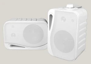 HP4S-8 White 4" Indoor/Outdoor 8-Ohm Wall Mount Speakers, Pair 360W Peak/120W RMS, IPX44 Rated, 8 Ohm, 80Hz-20kHz Response, 90dB Sensitivity, ABS Cabinet, Indoor/Outdoor Use HP4S-8 White 4" Indoor/Outdoor 8-Ohm Wall Mount Speakers, Pair 360W Peak/120W RMS, IPX44 Rated, 8 Ohm, 80Hz-20kHz Response, 90dB Sensitivity, ABS Cabinet, Indoor/Outdoor Use