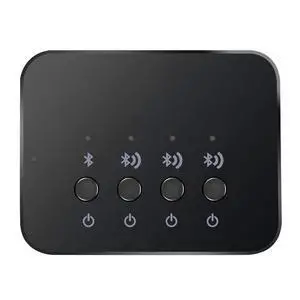 Bluetooth 4.0 Audio Sharer Adapter, 3.5mm Stereo Music Sharing Device | 1 in 3 Out, Wired and Wireless Connection Modes Bluetooth 4.0 Audio Sharer Adapter, 3.5mm Stereo Music Sharing Device | 1 in 3 Out, Wired and Wireless Connection Modes