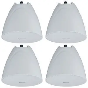 PEN-525T White 5.25" 70V Hanging Pendant Speaker, 4-Pack | for Restaurants, 70V/100V Transformer Taps: 40W, 20W, 10W, 5W or 8 Ohm 60W RMS, Euroblock Terminals, Deep Bass PEN-525T White 5.25" 70V Hanging Pendant Speaker, 4-Pack | for Restaurants, 70V/100V Transformer Taps: 40W, 20W, 10W, 5W or 8 Ohm 60W RMS, Euroblock Terminals, Deep Bass