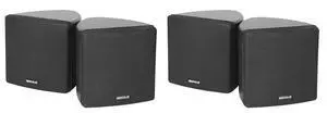 Cube Black 3.5" 2-Way 8-Ohm Home Audio Wall Speakers, 4-Pack | 150W Peak / 60W RMS, 0.5" PEI Tweeter, 360° Swivel Wall Mount Brackets, Euro Block Terminals, ABS Cabinet, Shielded Grill Cube Black 3.5" 2-Way 8-Ohm Home Audio Wall Speakers, 4-Pack | 150W Peak / 60W RMS, 0.5" PEI Tweeter, 360° Swivel Wall Mount Brackets, Euro Block Terminals, ABS Cabinet, Shielded Grill