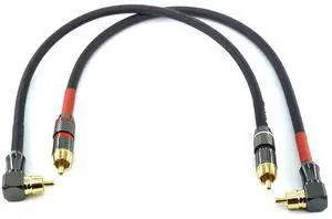 055 90 Degree Right Angle RCA Subwoofer Cable Audio Cable RCA Male to Male Audio Video Cord for Subwoofer, HDTV, Amplifiers,Home Theater,Hi-Fi Systems,Subwoofe 2 Pack (1FT) 055 90 Degree Right Angle RCA Subwoofer Cable Audio Cable RCA Male to Male Audio Video Cord for Subwoofer, HDTV, Amplifiers,Home Theater,Hi-Fi Systems,Subwoofe 2 Pack (1FT)