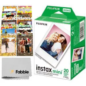 Instax Mini Instant Film Twin Pack 20 Sheets Bundle with 20 Decorative Sticker Frames and Camera Lens Cleaning Cloth Perfect for Scrapbooks, Parties, and Gifts Instax Mini Instant Film Twin Pack 20 Sheets Bundle with 20 Decorative Sticker Frames and Camera Lens Cleaning Cloth Perfect for Scrapbooks, Parties, and Gifts