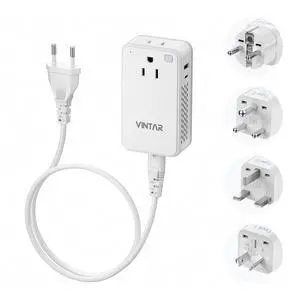 Mini 220V to 110V Voltage Converter for US to EU UK AUS India, 200W | Type C/G/F/D/I Plugs, Universal Travel Adapter, 2 USB Ports(1 USB C), Step Down Power Converter for Curling Irons Mini 220V to 110V Voltage Converter for US to EU UK AUS India, 200W | Type C/G/F/D/I Plugs, Universal Travel Adapter, 2 USB Ports(1 USB C), Step Down Power Converter for Curling Irons