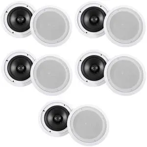 HC85 White 10-Pack 8" in-Ceiling Home Theater Speakers, 8 Ohm | 700W Peak / 240W RMS, Swivel Tweeter, Polypropylene Cone, Flush Mount, Paintable Grills, Rubber Surround, Mylar Dome, 89 dB HC85 White 10-Pack 8" in-Ceiling Home Theater Speakers, 8 Ohm | 700W Peak / 240W RMS, Swivel Tweeter, Polypropylene Cone, Flush Mount, Paintable Grills, Rubber Surround, Mylar Dome, 89 dB