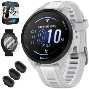 010-02863-21 Forerunner 165 Smart Sport Watch, Mist Gray + Whitestone Bundle with Silicone Dust Cover 3 Pack, 2X 1.2 Inch Screen Protector and 2 YR CPS Enhanced Protection Pack 010-02863-21 Forerunner 165 Smart Sport Watch, Mist Gray + Whitestone Bundle with Silicone Dust Cover 3 Pack, 2X 1.2 Inch Screen Protector and 2 YR CPS Enhanced Protection Pack